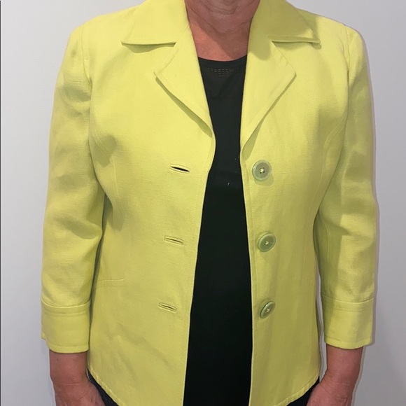 Lime green Linen Blazer - Picture 1 of 1